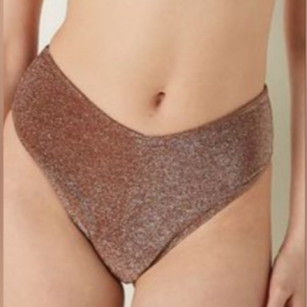 VS PINK Shimmer Bikini Bottom size M